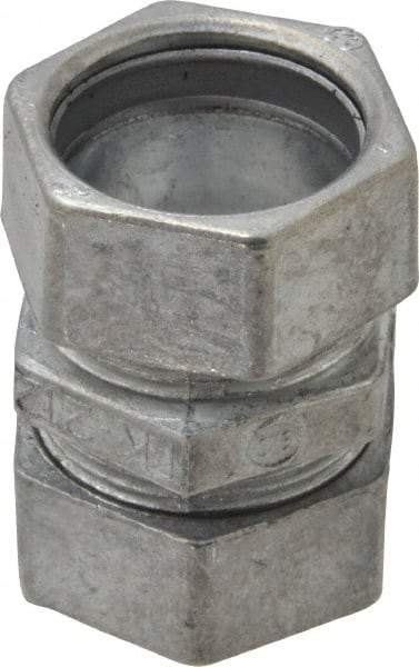 Thomas & Betts - 3/4" Trade, Die Cast Zinc Compression EMT Conduit Coupling - Noninsulated - Exact Industrial Supply