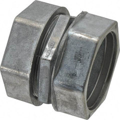 Thomas & Betts - 2" Trade, Die Cast Zinc Compression EMT Conduit Coupling - Noninsulated - Exact Industrial Supply