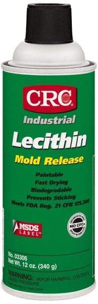 CRC - 16 Ounce Aerosol Can, Clear, General Purpose Mold Release - Food Grade, Lecithin Composition - Exact Industrial Supply