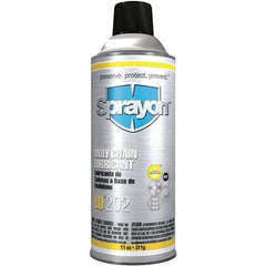 Sprayon - 11 oz Aerosol Extreme Pressure Moly Chain & Cable Lubricant - Light Amber, -20 to 300°F, Food Grade - Exact Industrial Supply
