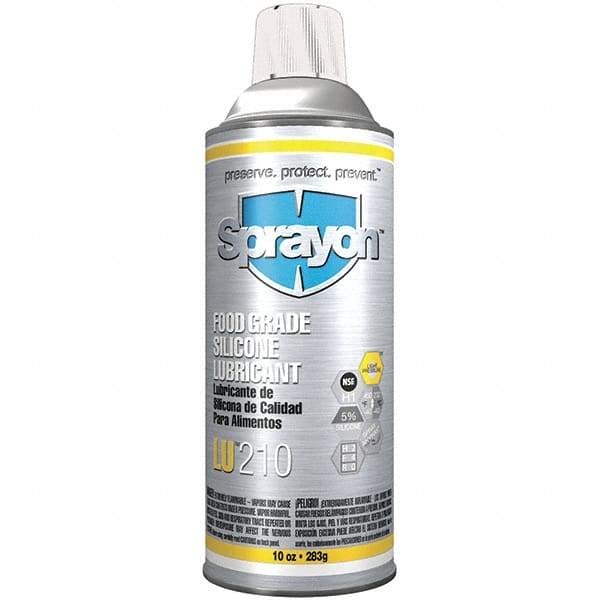 Sprayon - 12 oz Aerosol Silicone Penetrant/Lubricant - Clear, -40°F to 450°F, Food Grade - Exact Industrial Supply