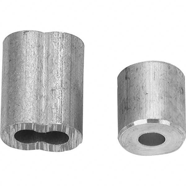 Campbell - Wire Rope Hardware & Accessories Type: Cable Ferrule For Rope Diameter: 1/8 (Inch) - Exact Industrial Supply