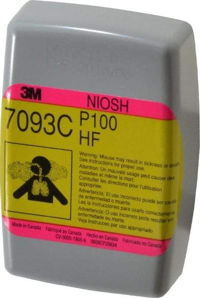 3M - Olive and Magenta P100 Filter - Series 7000, Protects Against Hydrogen Fluoride - Exact Industrial Supply