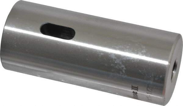 Interstate - MT1 Inside Morse Taper, Standard Morse Taper to Straight Shank - 3-1/2" OAL, Medium Carbon Steel, Hardened & Ground Throughout - Exact Industrial Supply
