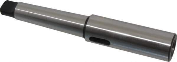 Interstate - MT2 Inside Morse Taper, MT3 Outside Morse Taper, Extension Morse Taper to Morse Taper - 7-5/8" OAL, Medium Carbon Steel, Soft with Hardened Tang - Exact Industrial Supply
