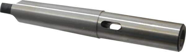 Interstate - MT2 Inside Morse Taper, MT4 Outside Morse Taper, Extension Morse Taper to Morse Taper - 8-1/2" OAL, Medium Carbon Steel, Soft with Hardened Tang - Exact Industrial Supply