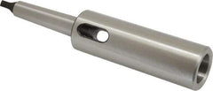 Interstate - MT3 Inside Morse Taper, MT2 Outside Morse Taper, Extension Morse Taper to Morse Taper - 7-3/4" OAL, Medium Carbon Steel, Soft with Hardened Tang - Exact Industrial Supply