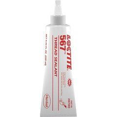 Loctite - 250 mL Tube Off White Pipe Sealant - Instant Adhesive, 400°F Max Working Temp, For Stainless Steel & Aluminum Housings - Exact Industrial Supply
