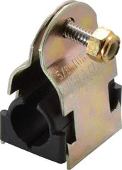 ZSI - 3/8" Pipe," Pipe Clamp with Cushion - Dichromate - Exact Industrial Supply