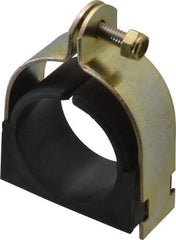 ZSI - 2" Pipe," Pipe Clamp with Cushion - Dichromate - Exact Industrial Supply