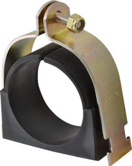 ZSI - 2-1/2" Pipe," Pipe Clamp with Cushion - Dichromate - Exact Industrial Supply