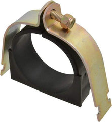 ZSI - 3" Pipe," Pipe Clamp with Cushion - Dichromate - Exact Industrial Supply
