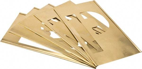 C.H. Hanson - 33 Piece, 8 Inch Character Size, Brass Stencil - Contains Letters - Exact Industrial Supply
