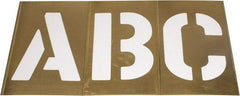 C.H. Hanson - 33 Piece, 10 Inch Character Size, Brass Stencil - Contains Letters - Exact Industrial Supply