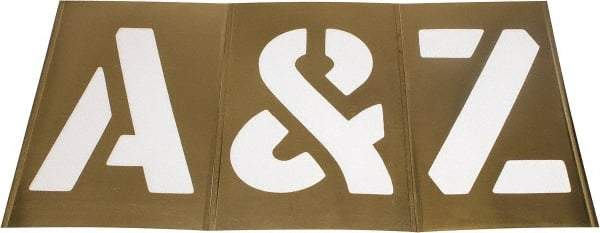 C.H. Hanson - 33 Piece, 12 Inch Character Size, Brass Stencil - Contains Letters - Exact Industrial Supply