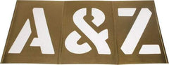 C.H. Hanson - 33 Piece, 12 Inch Character Size, Brass Stencil - Contains Letters - Exact Industrial Supply