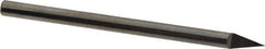 Accupro - 1/4 Inch Diameter, 4 Inch Overall Length, 3/8 Inch Split Length, Solid Carbide, Conical Point Split End Carbide Blank - Single End, 30° Point - Exact Industrial Supply