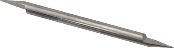 Accupro - 3/16 Inch Diameter, 3 Inch Overall Length, 3/8 Inch Split Length, Solid Carbide, Conical Point Split End Carbide Blank - Single End, 30° Point - Exact Industrial Supply