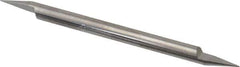 Accupro - 3/16 Inch Diameter, 3 Inch Overall Length, 3/8 Inch Split Length, Solid Carbide, Conical Point Split End Carbide Blank - Single End, 30° Point - Exact Industrial Supply