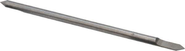 Accupro - 1/8 Inch Diameter, 3 Inch Overall Length, 3/8 Inch Split Length, Solid Carbide, Conical Point Split End Carbide Blank - Single End, 60° Point - Exact Industrial Supply