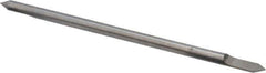 Accupro - 1/8 Inch Diameter, 3 Inch Overall Length, 3/8 Inch Split Length, Solid Carbide, Conical Point Split End Carbide Blank - Single End, 60° Point - Exact Industrial Supply
