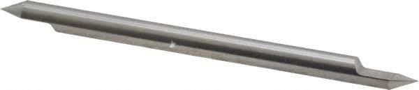 Accupro - 1/4 Inch Diameter, 4 Inch Overall Length, 3/8 Inch Split Length, Solid Carbide, Conical Point Split End Carbide Blank - Single End, 60° Point - Exact Industrial Supply
