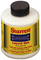 Starrett - Blue Layout Fluid - 32 Ounce Can - Exact Industrial Supply