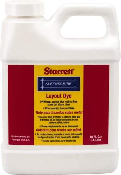 Starrett - Blue Layout Fluid - 16 Ounce Can - Exact Industrial Supply