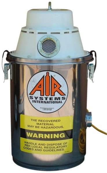 AIR Systems - 2 Gal, Stainless Steel Tank, Dry, Toxic Dust Vacuum Cleaner - 1.3 hp, 7.5 Amps - Exact Industrial Supply