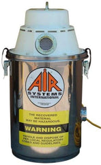 AIR Systems - 2 Gal, Stainless Steel Tank, Dry, Toxic Dust Vacuum Cleaner - 1.3 hp, 7.5 Amps - Exact Industrial Supply