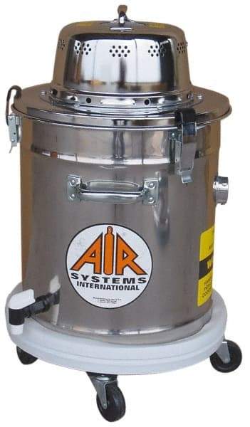 AIR Systems - 5 Gal, Stainless Steel Tank, Dry, Toxic Dust Vacuum Cleaner - 1.3 hp, 7.5 Amps - Exact Industrial Supply