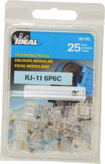 Ideal - 6 Position, Cat5e Modular Plug - Round Cable Compatible - Exact Industrial Supply