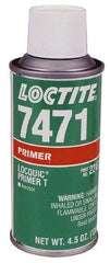 Loctite - 4.5 Fluid Ounce Aerosol, Amber, Liquid Primer - Series 7471, Hand Tool Removal - Exact Industrial Supply