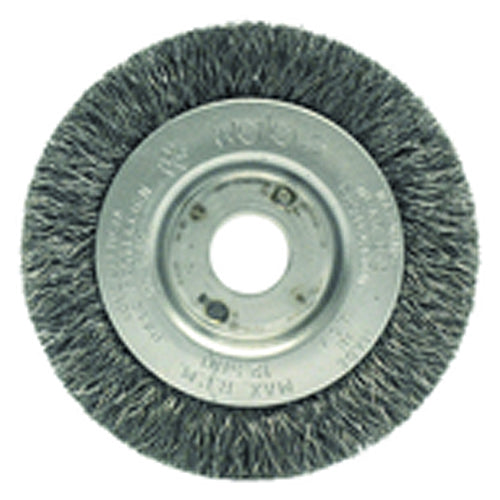 ‎3″ Diameter-3/8″-1/2″ Arbor Hole - Crimped Steel Wire Straight Wheel - Exact Industrial Supply