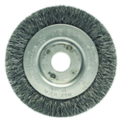‎3″ Diameter-3/8″-1/2″ Arbor Hole - Crimped Steel Wire Straight Wheel - Exact Industrial Supply