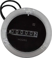 Trumeter - 6 Digit Wheel Display Hour Meter - No Reset - Exact Industrial Supply
