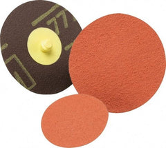 3M - 3" Disc Diam, 80 Grit, Aluminum Oxide Quick Change Disc - Type S Attaching System, Coated, Medium Grade, 20,000 RPM, 361F Series - Exact Industrial Supply