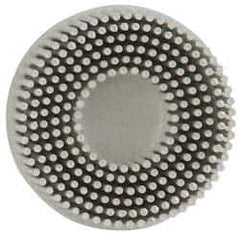 3M - 2" 120 Grit Ceramic Tapered Disc Brush - Fine Grade, Type R Quick Change Connector, 5/8" Trim Length - Exact Industrial Supply