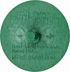 3M - 2" 50 Grit Ceramic Tapered Disc Brush - Coarse Grade, Type R Quick Change Connector, 5/8" Trim Length - Exact Industrial Supply