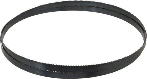 Starrett - 10 TPI, 8' Long x 1/2" Wide x 0.025" Thick, Welded Band Saw Blade - Carbon Steel, Toothed Edge, Raker Tooth Set, Flexible Back, Contour Cutting - Exact Industrial Supply