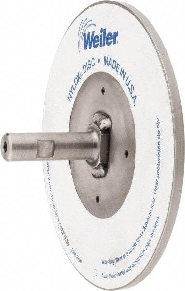 Weiler - 7/8" Arbor Hole to 3/4" Shank Diam Drive Arbor - For 8" Weiler Disc Brushes - Exact Industrial Supply
