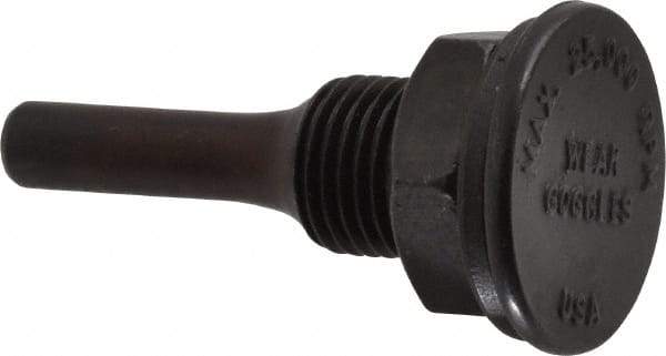 Weiler - 1/2" Arbor Hole to 1/4" Shank Diam Drive Arbor - For 3" Small Diam Wheel Brushes - Exact Industrial Supply