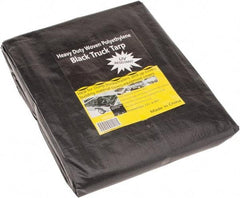 Value Collection - 16' Long x 12' Wide Polyethylene Tarp & Dust Cover - Black, Grommet, 11 to 12 mil Thickness - Exact Industrial Supply