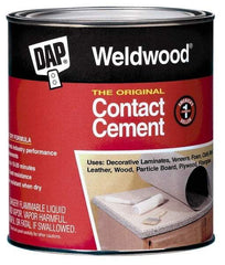 DAP - 1 Gal Can Tan Contact Adhesive - 15 min Working Time, Bonds to Cardboard, Concrete, Metal, Paper, Particle Board, Rubber & Wood - Exact Industrial Supply