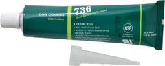 Dow Corning - 3 oz Tube Red RTV Silicone Joint Sealant - -85 to 500°F Operating Temp, 17 min Tack Free Dry Time, 24 hr Full Cure Time, Series 736 - Exact Industrial Supply