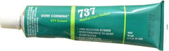 Dow Corning - 3 oz Cartridge Clear RTV Silicone Joint Sealant - -85 to 350°F Operating Temp, 14 min Tack Free Dry Time, 24 hr Full Cure Time, Series 737 - Exact Industrial Supply