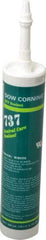 Dow Corning - 10.1 oz Cartridge White RTV Silicone Joint Sealant - -85 to 350°F Operating Temp, 14 min Tack Free Dry Time, 24 hr Full Cure Time, Series 737 - Exact Industrial Supply