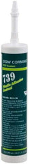 Dow Corning - 10.1 oz Cartridge Black RTV Silicone Joint Sealant - -49 to 392°F Operating Temp, 75 min Tack Free Dry Time, 24 to 72 hr Full Cure Time, Series 739 - Exact Industrial Supply