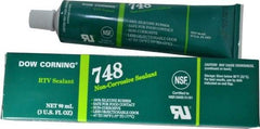 Dow Corning - 3 oz Tube Off-White RTV Silicone Joint Sealant - -67 to 350°F Operating Temp, 30 min Tack Free Dry Time, 36 hr Full Cure Time, Series 748 - Exact Industrial Supply