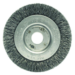 ‎3″ Diameter-3/8″-1/2″ Arbor Hole - Crimped Steel Wire Straight Wheel - Exact Industrial Supply
